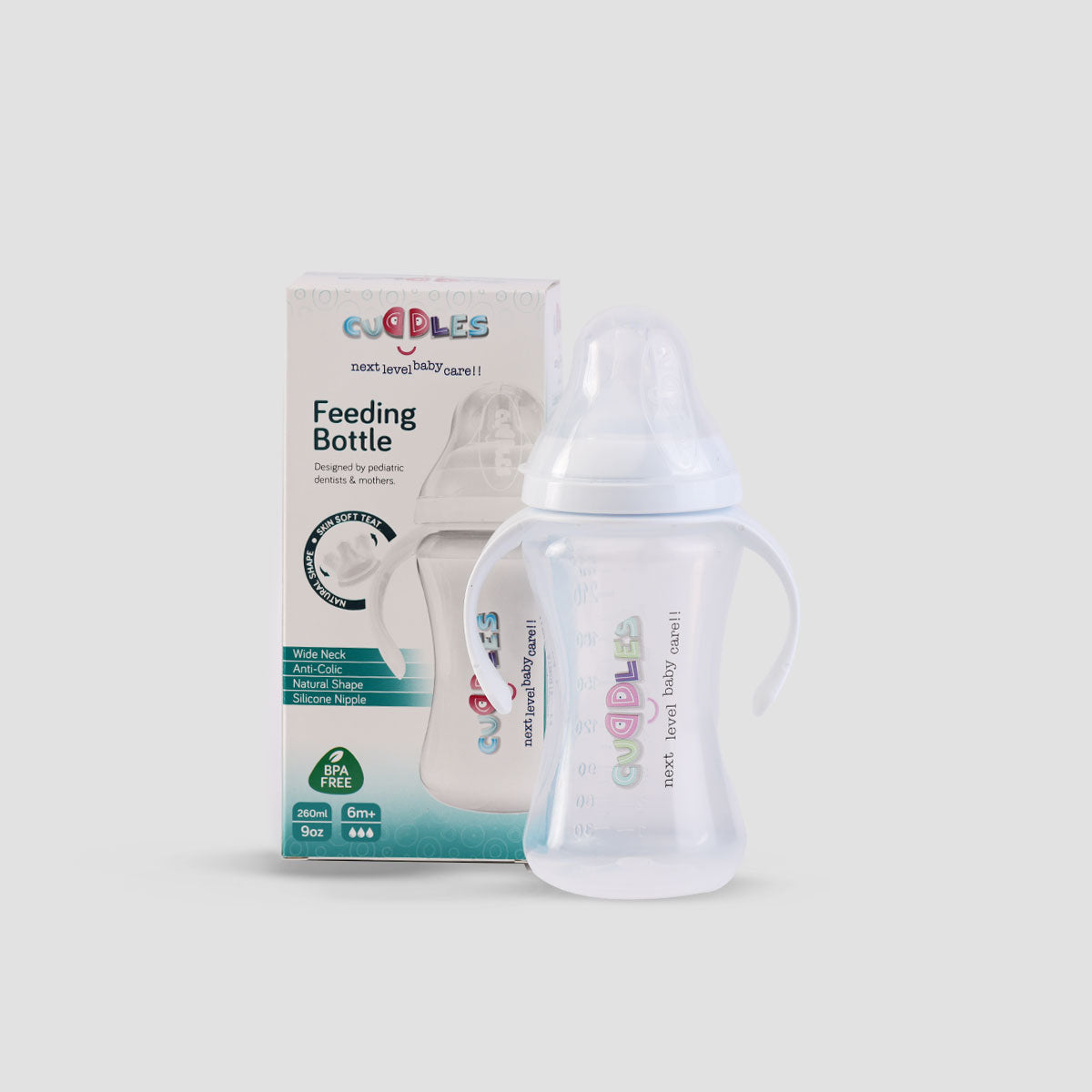 Cuddles Feeding Bottle 6M+ 260Ml/9Oz