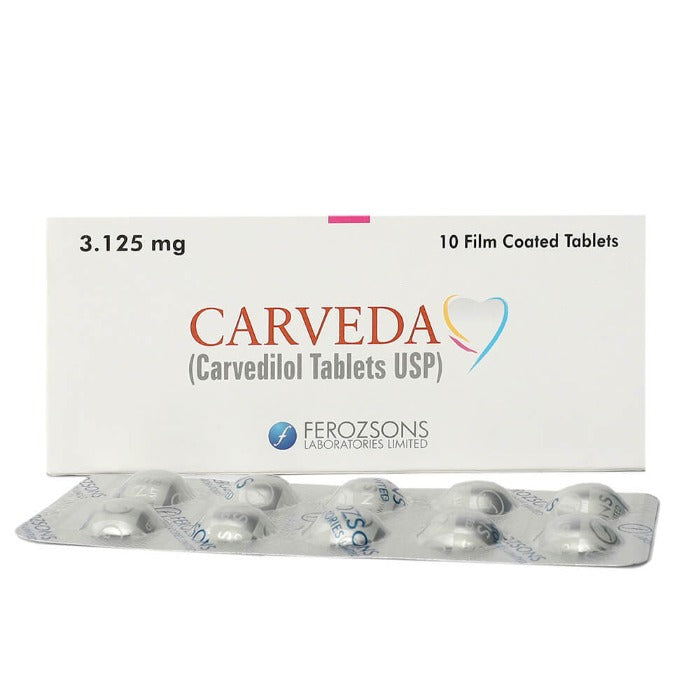 Carveda Tablets 3.125Mg