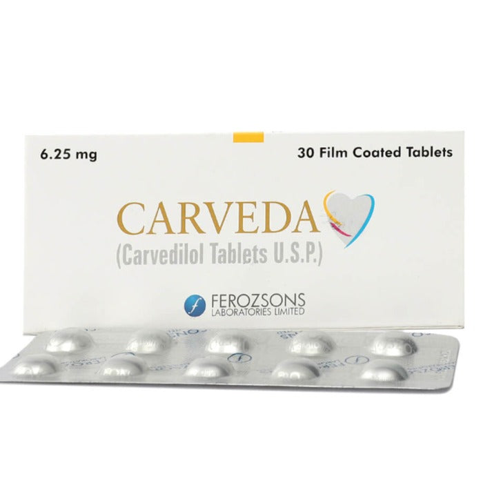Carveda Tablets 6.25Mg