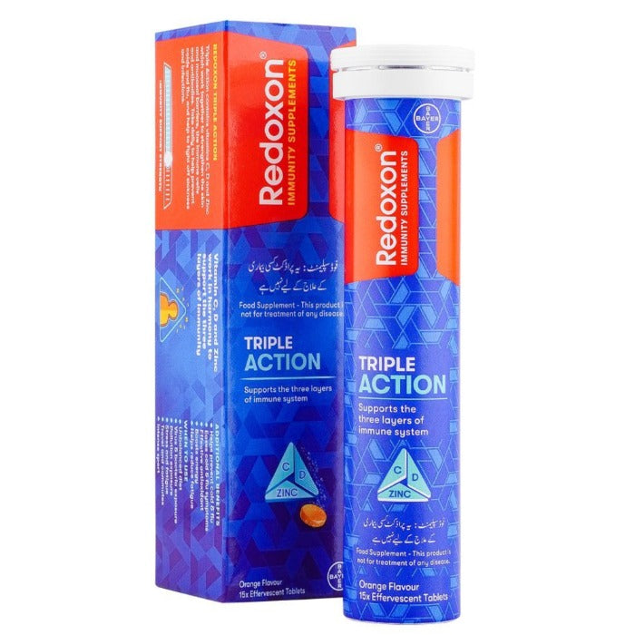 Redoxon Triple Action Effervescent Orange Flavour Tablets