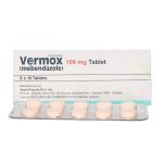 Vermox Tablets 100Mg (1 Box = 6 Strips) (1 Strip = 10 Tablets)