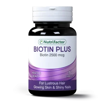 Nutrifactor Biotin Plus Tablets 2500Mcg (1 Bottle = 30 Tablets)