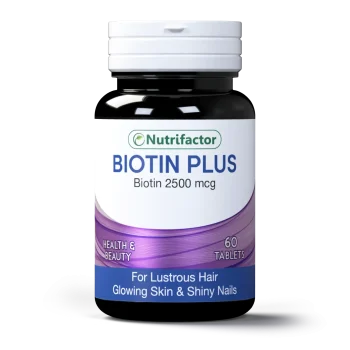 Nutrifactor Biotin Plus Tablets 2500Mcg  (1 Bottle = 60 Tablets)