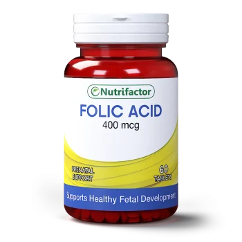 Nutrifactor Folic Acid Tablets 400Mcg  (1 Bottle = 60 Tablets)