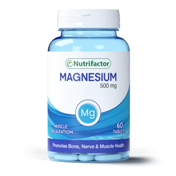 Nutrifactor Magnesium Tablets 500Mg  (1 Bottle = 60 Tablets)