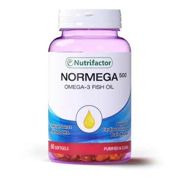Nutrifactor Normega Fish Oil Softgel Capsules 500Mg  (1 Bottle = 60 Softgel Capsules)