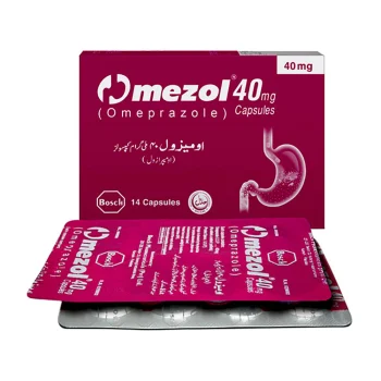 Omezol Capsules 40Mg (1 Box = 2 Strips) (1 Strip = 7 Capsules)