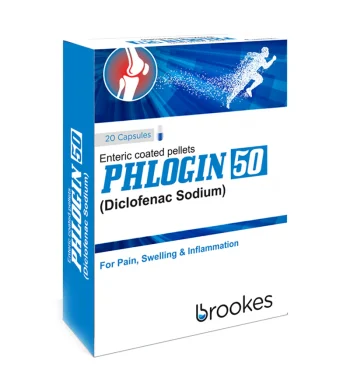 Phlogin Capsules 50Mg (1 Box = 2 Strips) (1 Strip = 10 Capsules)