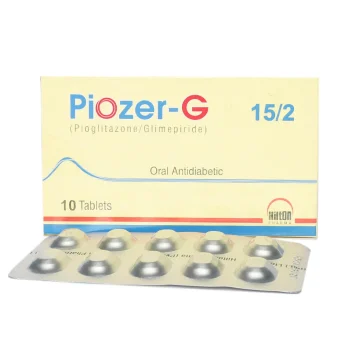 Piozer-G Tablets 15Mg/2Mg (1 Box = 1 Strip)(1 Strip = 10 Tablets)