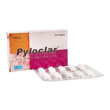 Pyloclar Tablets 500Mg (1 Box = 1 Strip)(1 Strip = 10 Tablets)