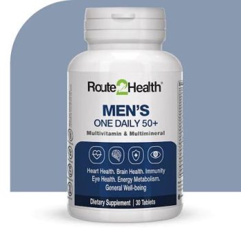 Route 2 Health Mens One Daily 50+ Tablets  (1 Bottle = 30 Tablets)
