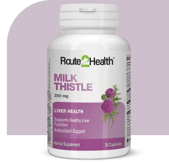 Route 2 Health Milk Thistle Capsules 250Mg  (1 Bottle = 30 Capsules)
