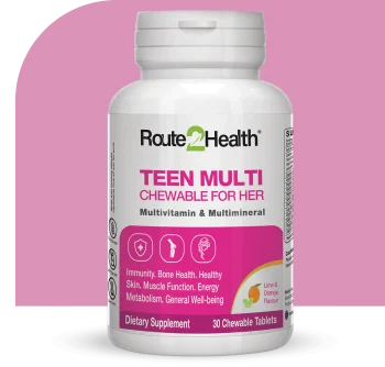 Route 2 Health Teen Multi For Her Chewable Tablets  (1 Bottle = 30 Tablets)