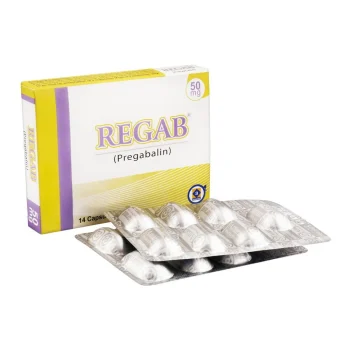 Regab Capsules 50Mg (1 Box = 2 Strips) (1 Strip = 7 Capsules)