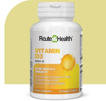 Route 2 Health Vitamin D3 Tablets 5000Iu  (1 Bottle = 30 Tablets)
