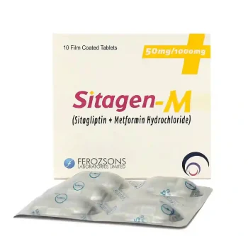 Sitagen-M Tablets 50Mg/1000Mg (1 Box = 1 Strip)(1 Strip = 10 Tablets)