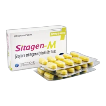 Sitagen-M Tablets 50/500Mg (1 Box = 3 Strips) (1 Strip = 10 Tablets)