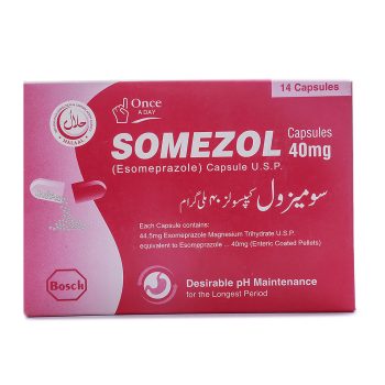 Somezol Capsules 40Mg (1 Box = 2 Strips) (1 Strip = 7 Capsules)
