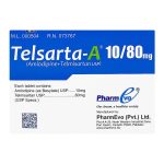 Telsarta A Tablets 10Mg/80Mg (1 Box = 1 Strip)(1 Strip = 10 Tablets)