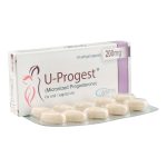 U-Progest Capsules 200Mg  (1 Box = 1 Strip)(1 Strip = 10 Capsules)