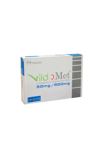 Vildomet Tablets 50Mg/500Mg (1 Box = 2 Strips) (1 Strip = 7 Tablets)