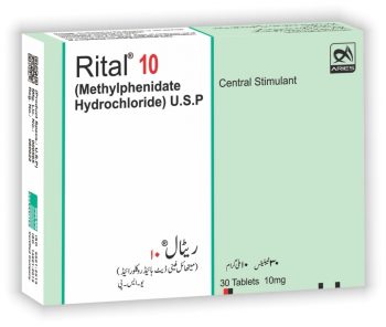 Rital 10mg Tablets 30'S - Attention Deficit Hyperactivity Disorder