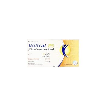 Voltral Suppositories 25Mg (1 Box = 10 Suppositories)